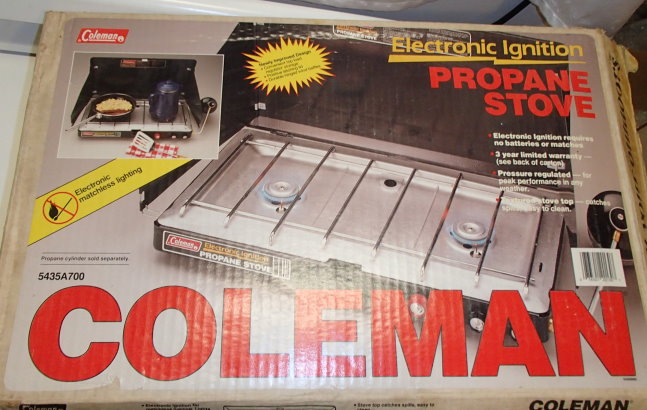 Coleman Electronic Ignition Two-Burner Propane Gas Camping Stove ~New