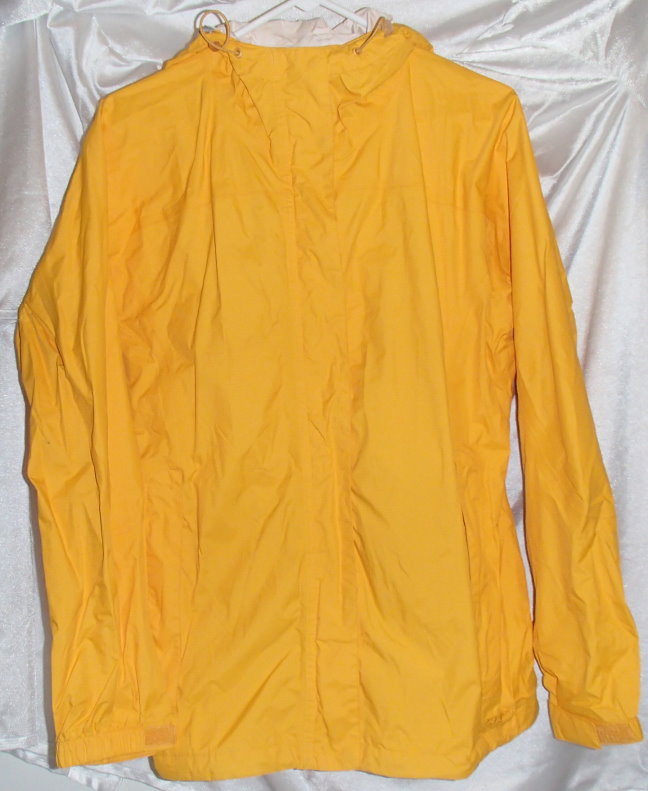 LL Bean Yellow Trail Model Waterproof Hooded Rain Jacket Coat Womens ...