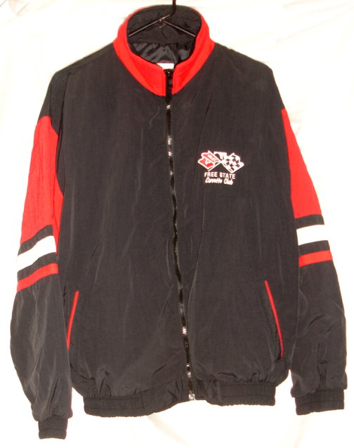   Corvette Club Embroidered Jacket Red/Black/White Maryland Mens Large
